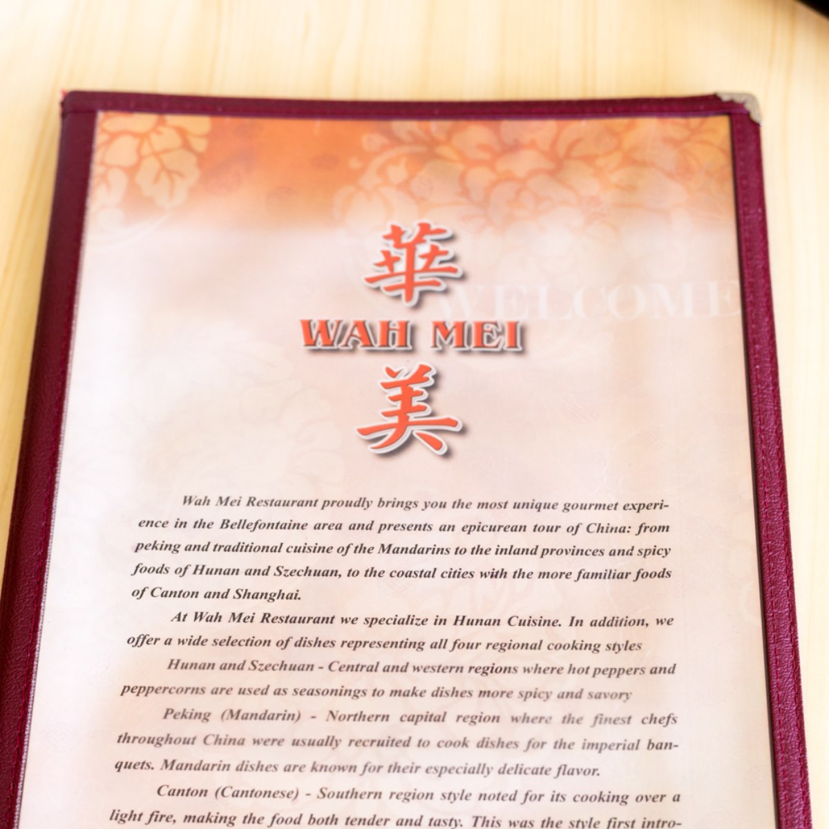 Wah Mei (Jessup) Menu
