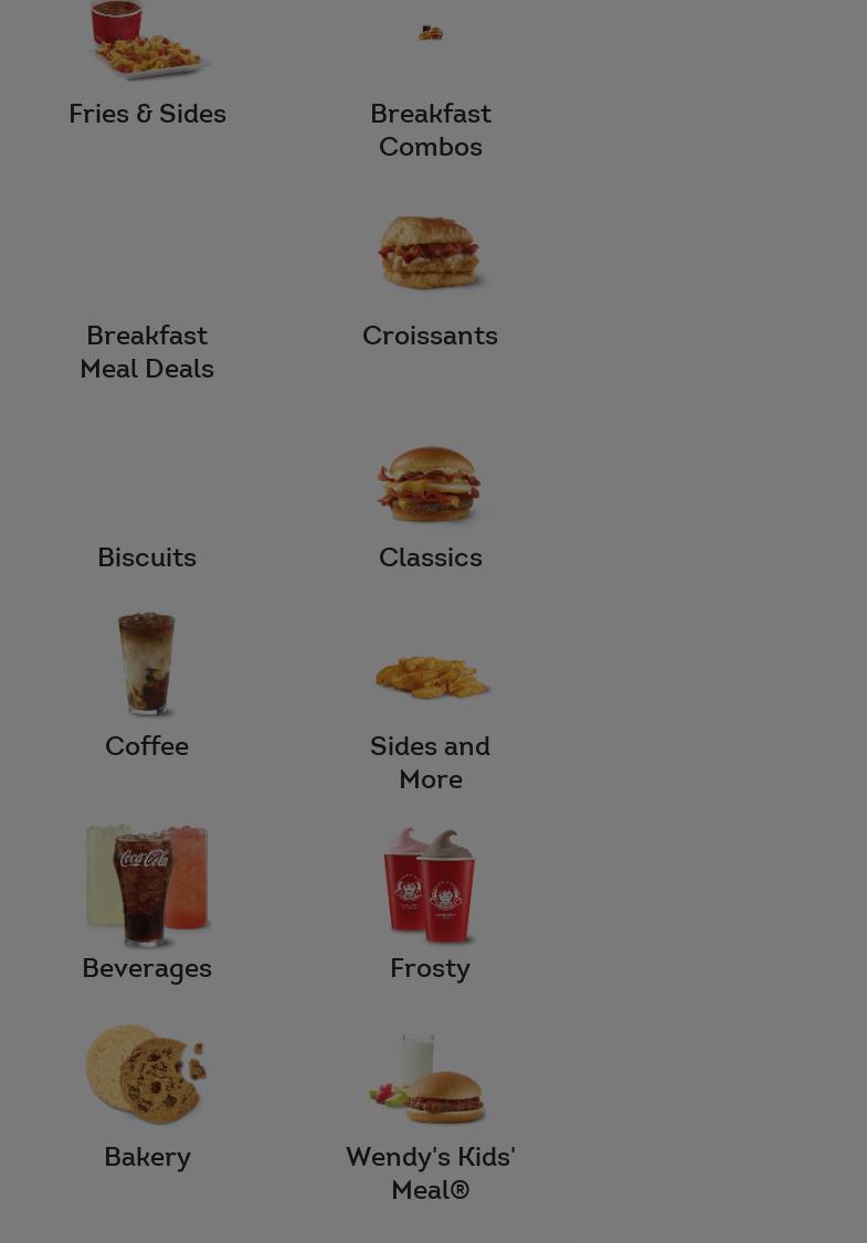 Wendy's Menu