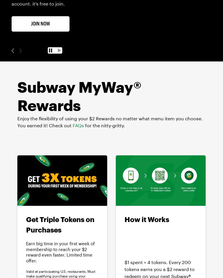 Subway Menu