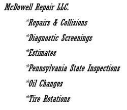 McDowell Repair LLC.