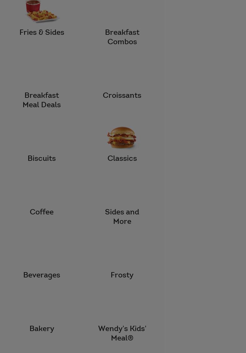 Wendy's Menu