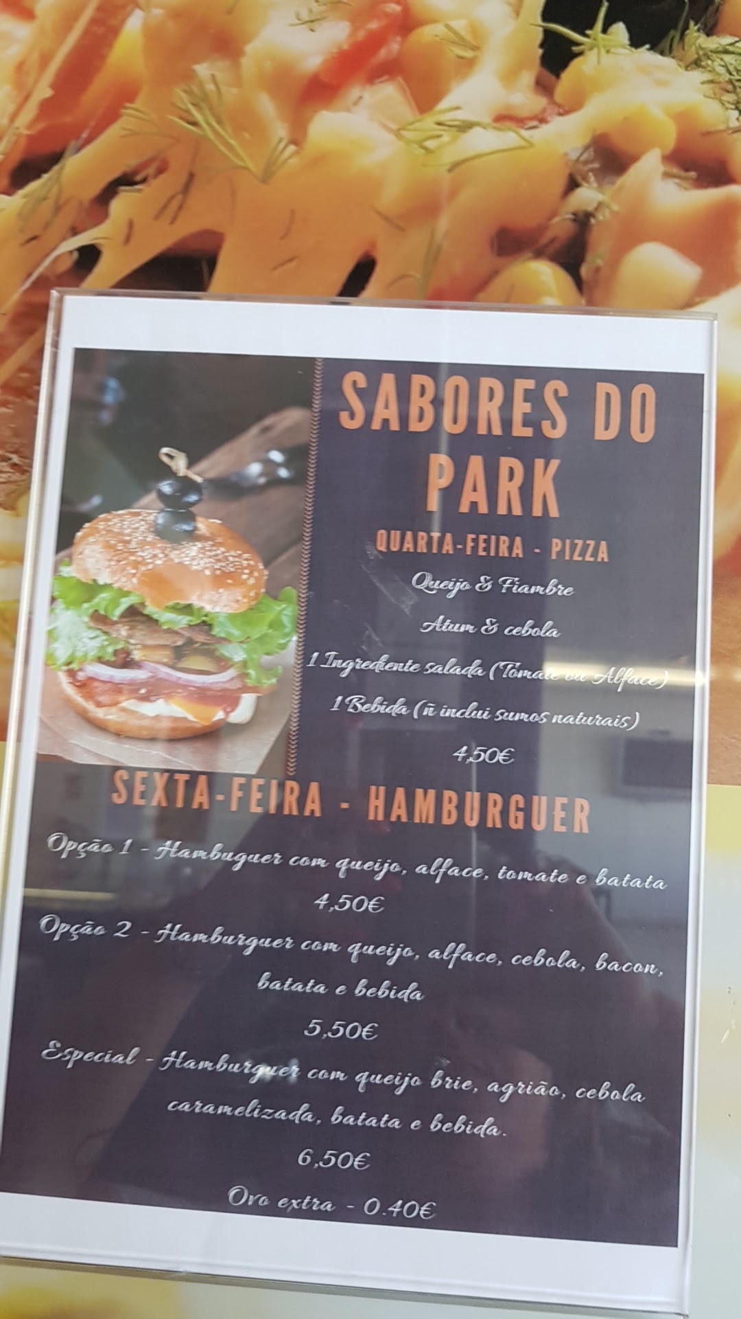 Restaurante SABORES DO PARK Menu