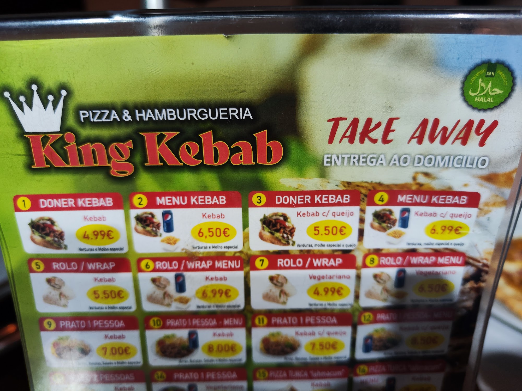 King Kebab Armação Pêra Menu