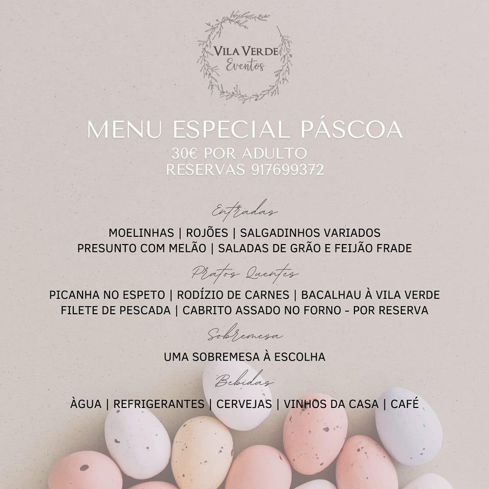 Restaurante Quinta Vila Verde Menu