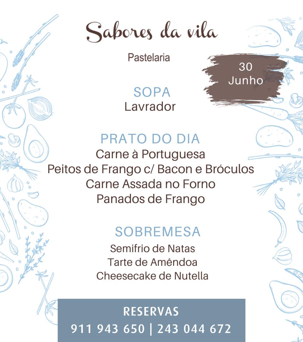 Pastelaria Sabores Da Vila Menu