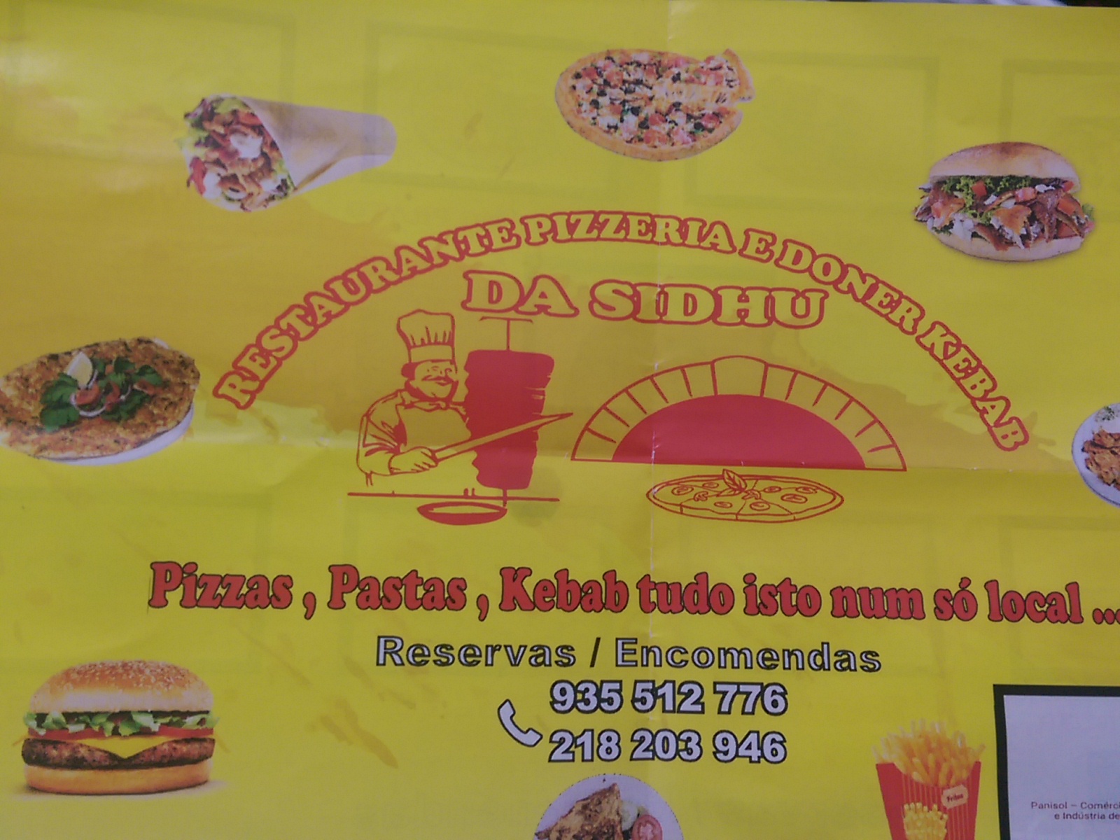 Restaurante Pizzeria E Doner Kebab DA SIDHU Menu