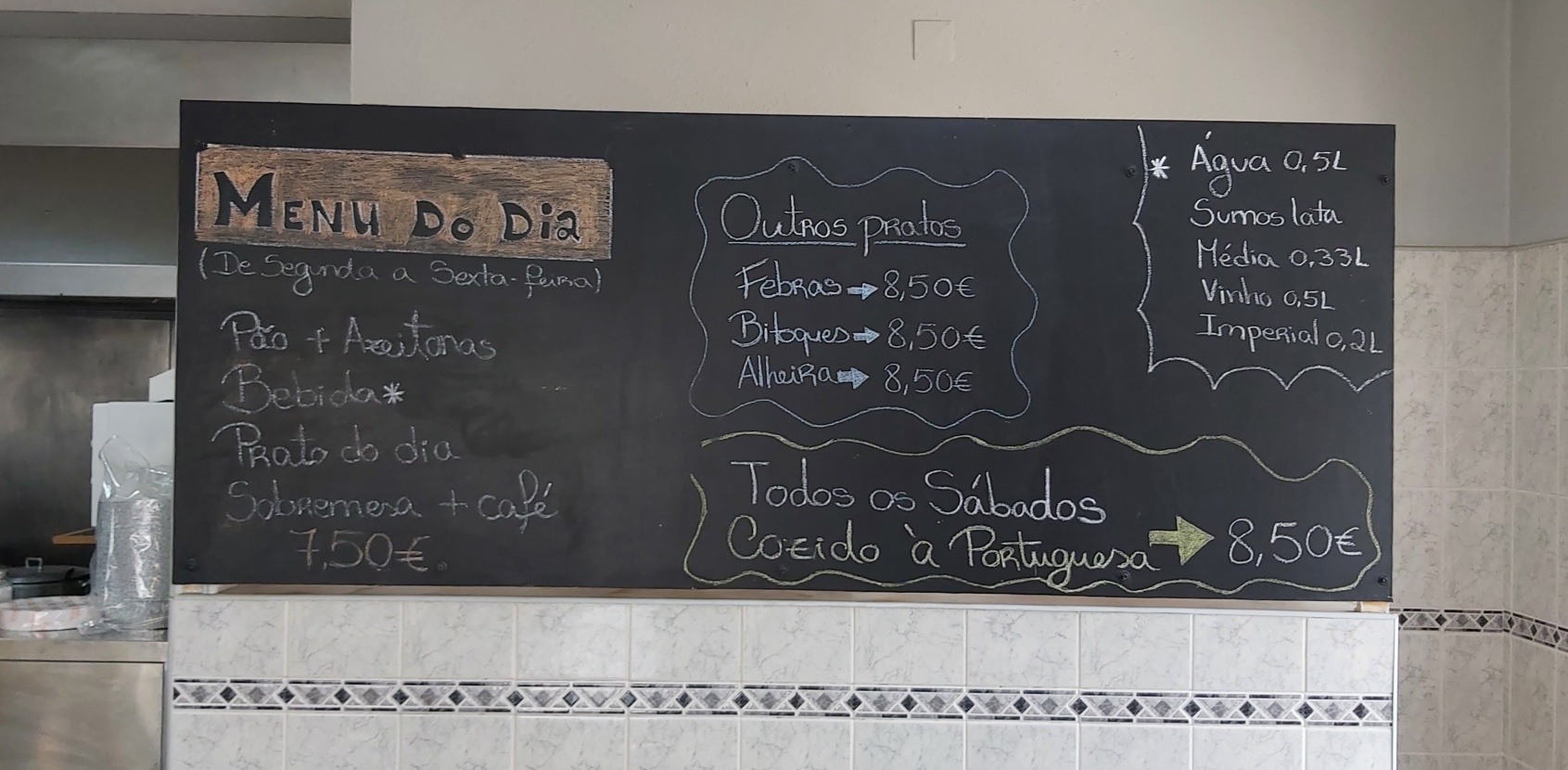Café Dom Gabarito Menu