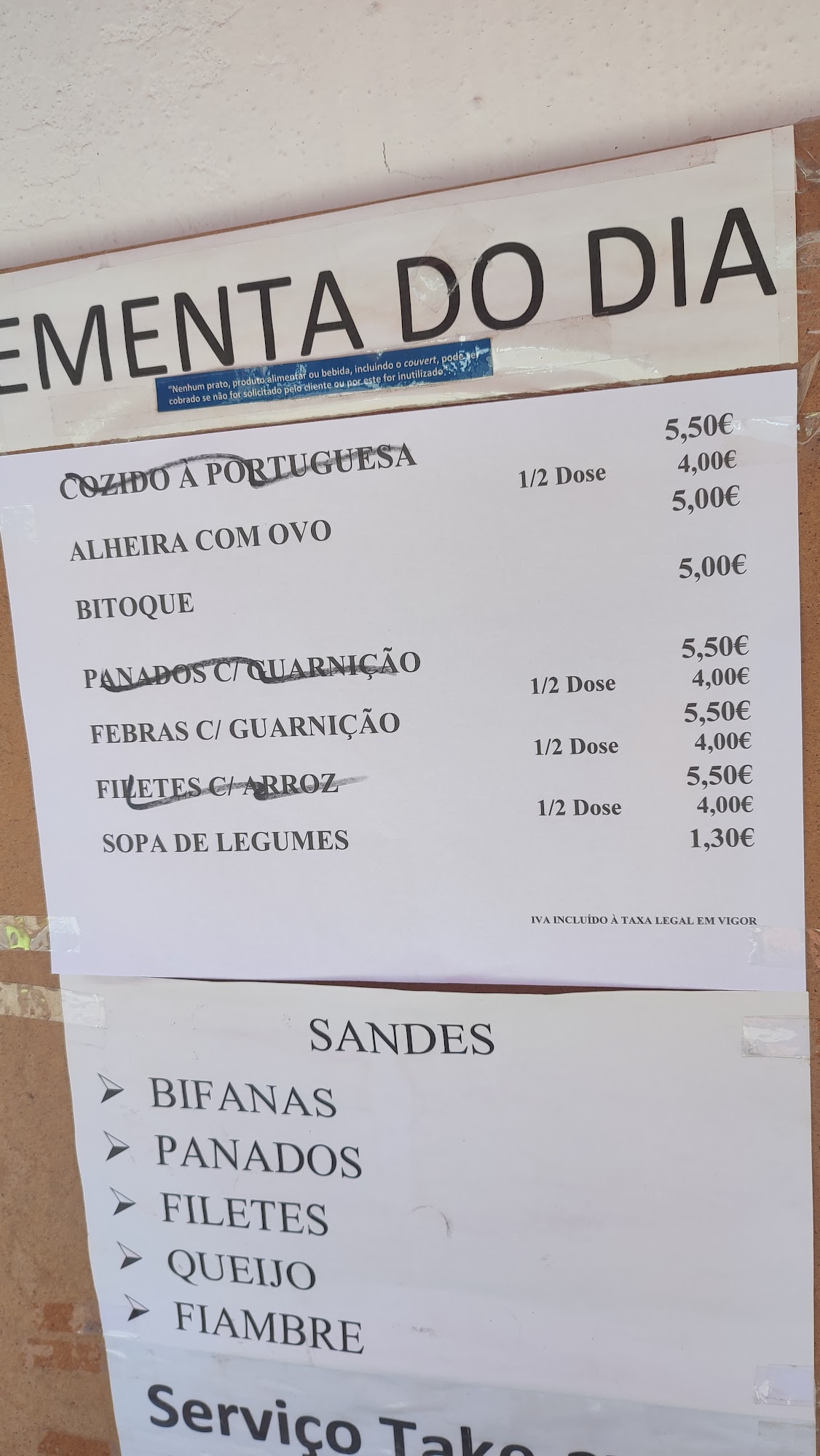 Petisca de Celas Menu