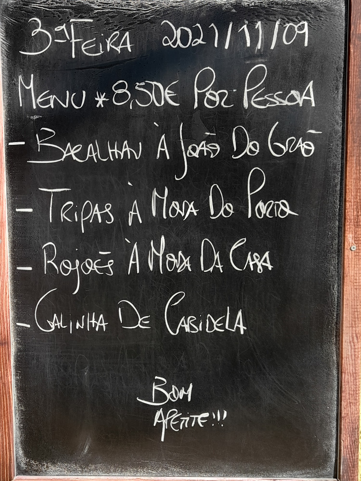 Restaurante Flor da Montanha Menu