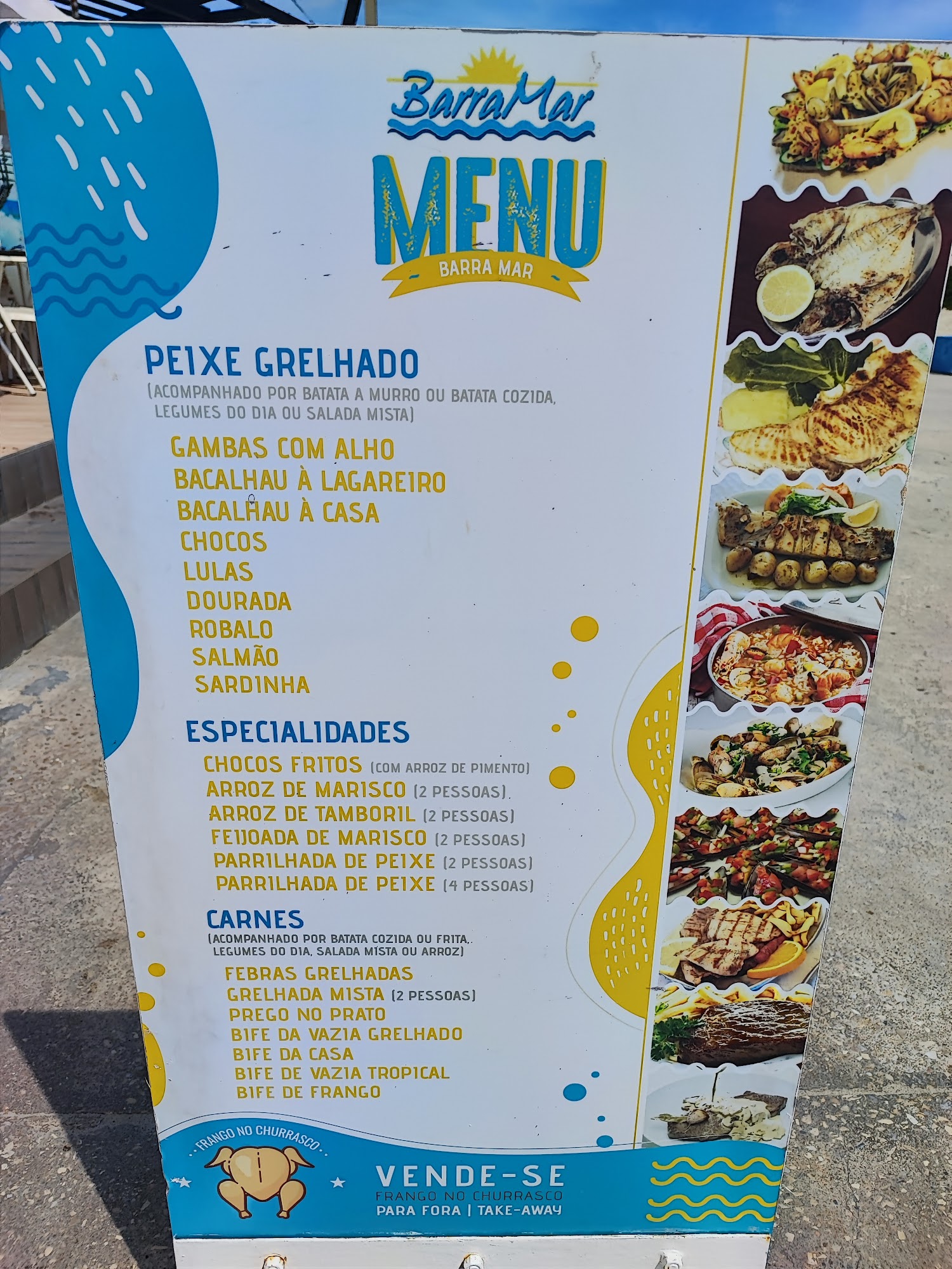 Restaurante Barra Mar Menu