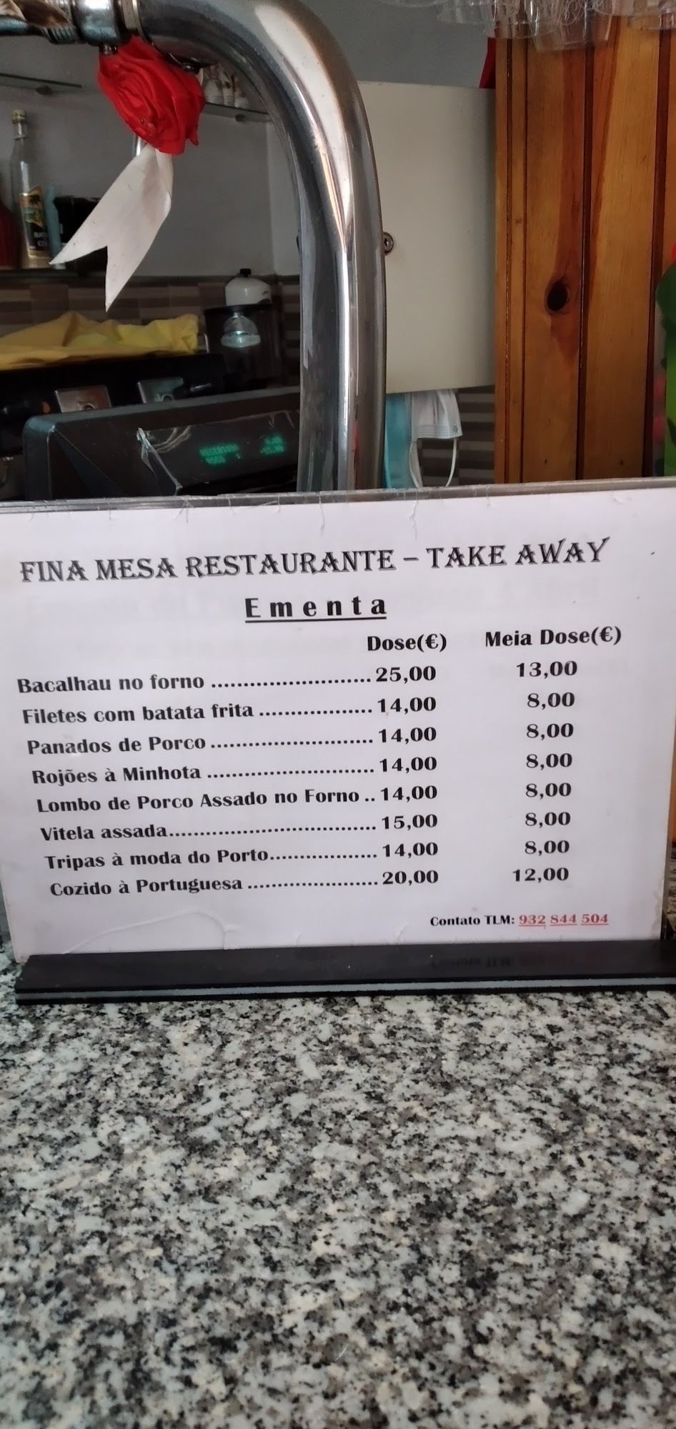 Fina Mesa - Café e Restaurante Menu