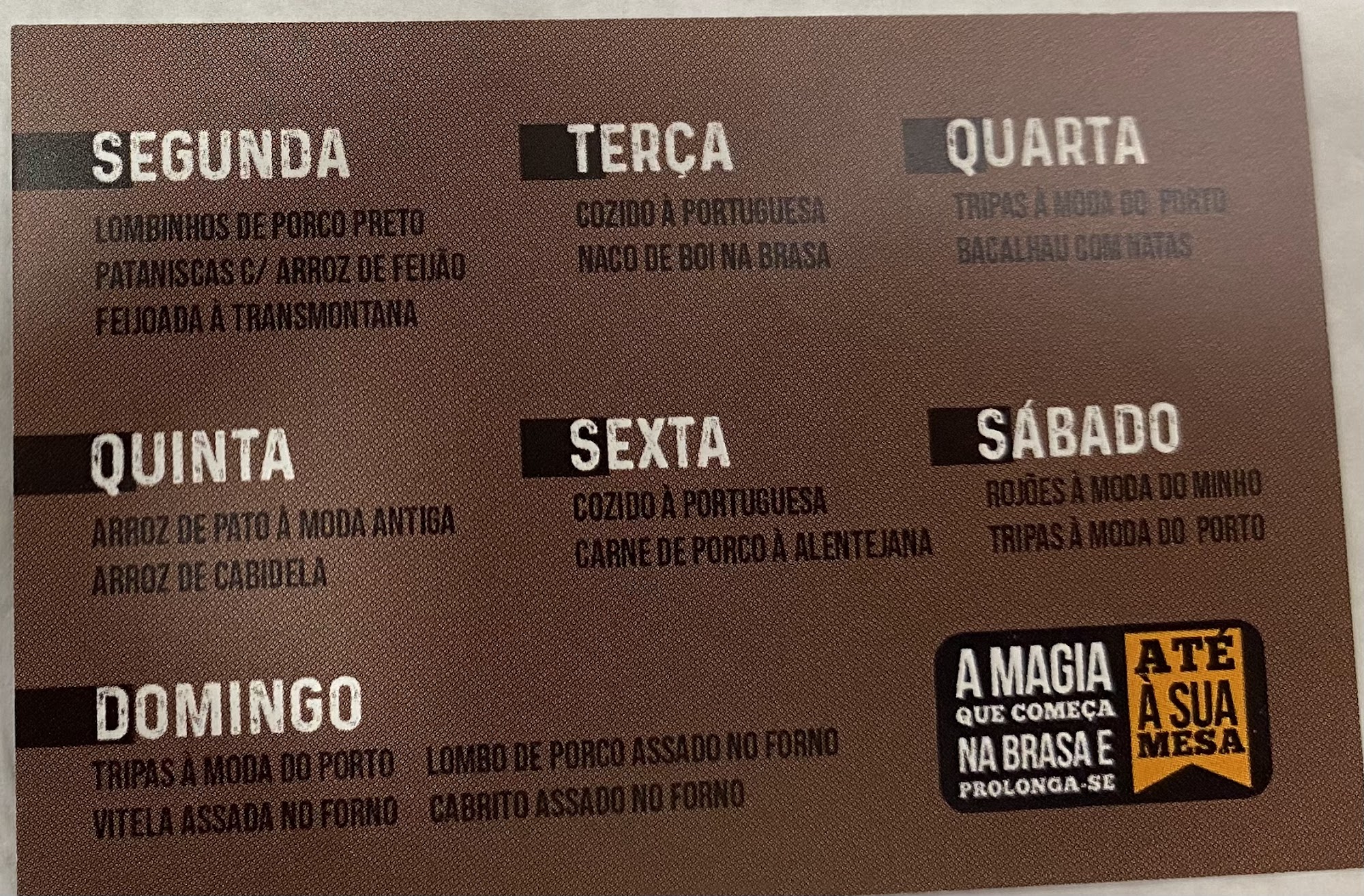 Brasinhas 4 You Menu