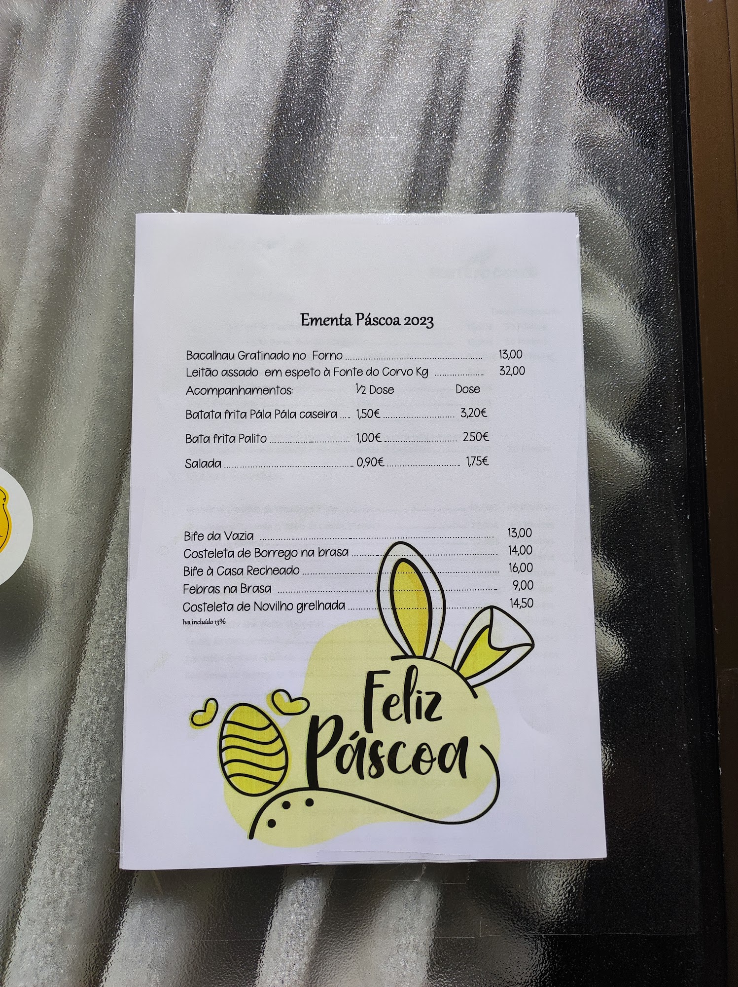 Diamantino dos Leitões (Fonte do Corvo) Menu