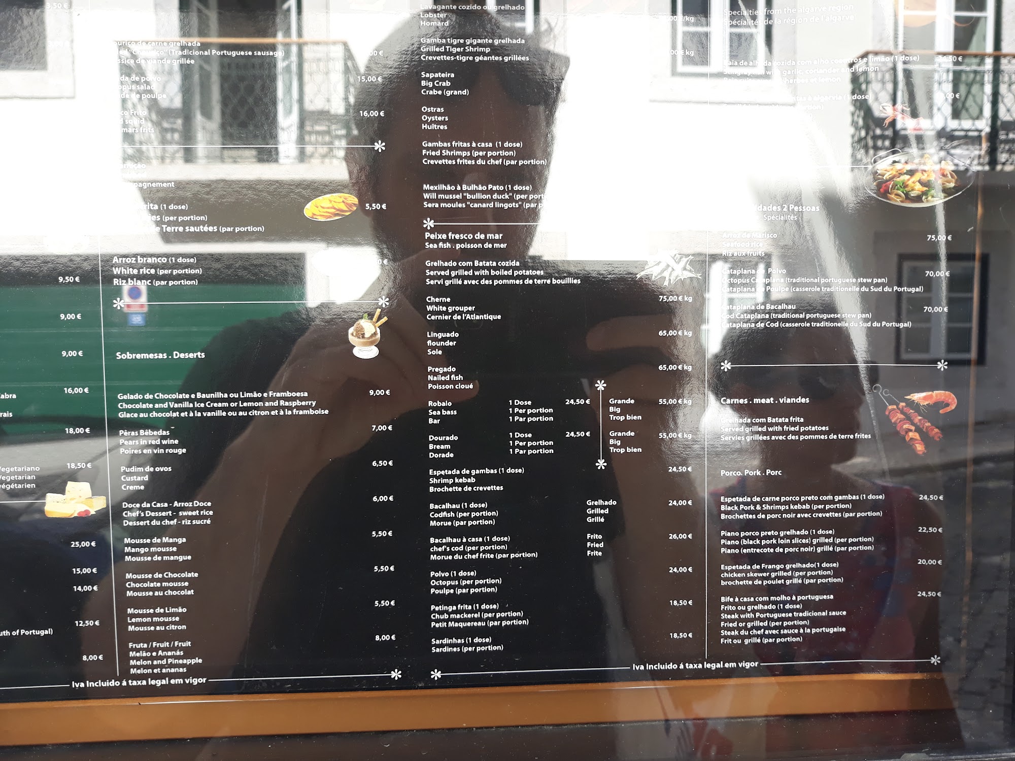 Marias de Vinho Tinto Menu