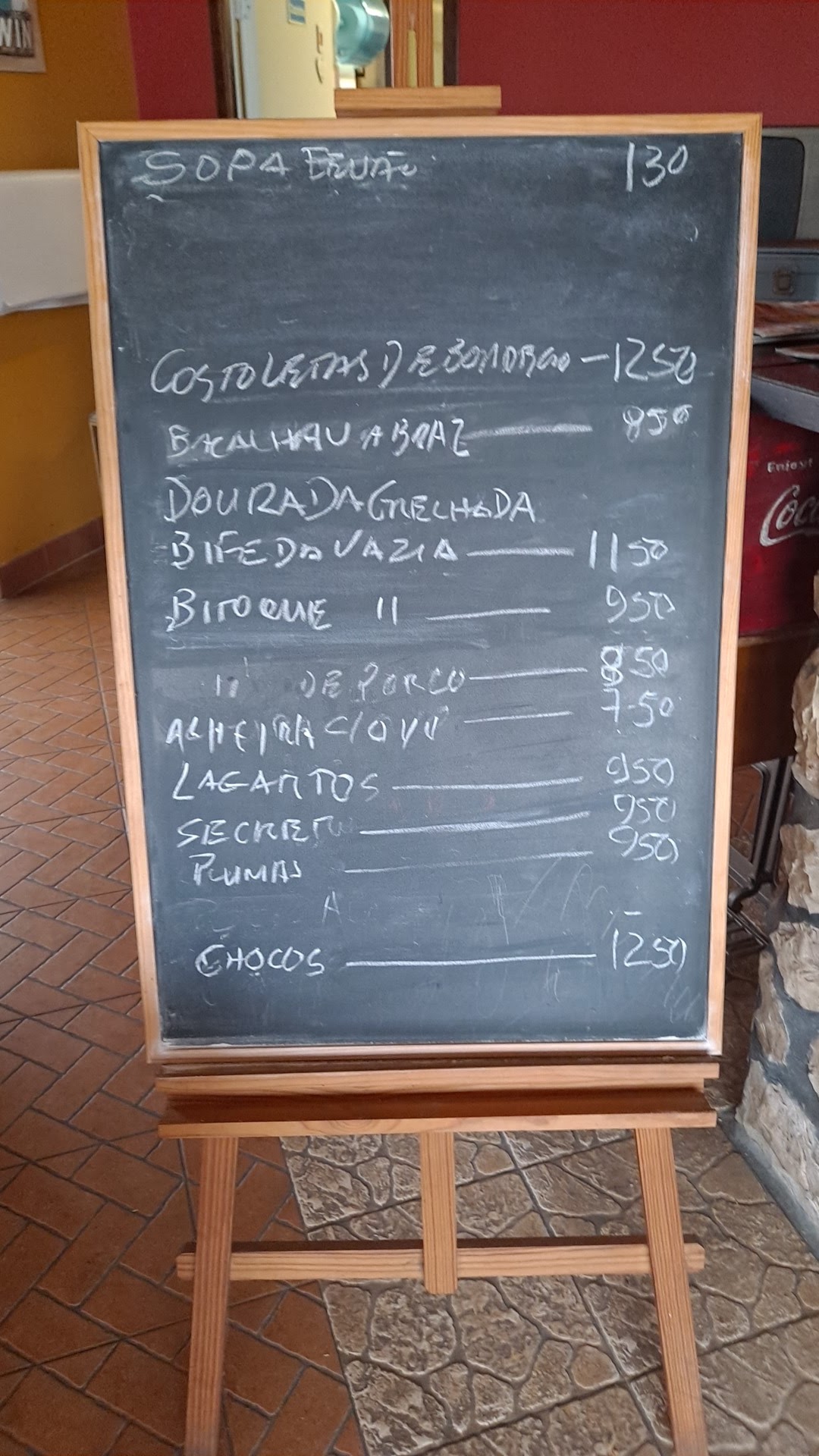 Peneda's Bar Menu