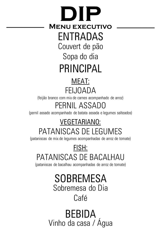 DIP - Restaurante Menu
