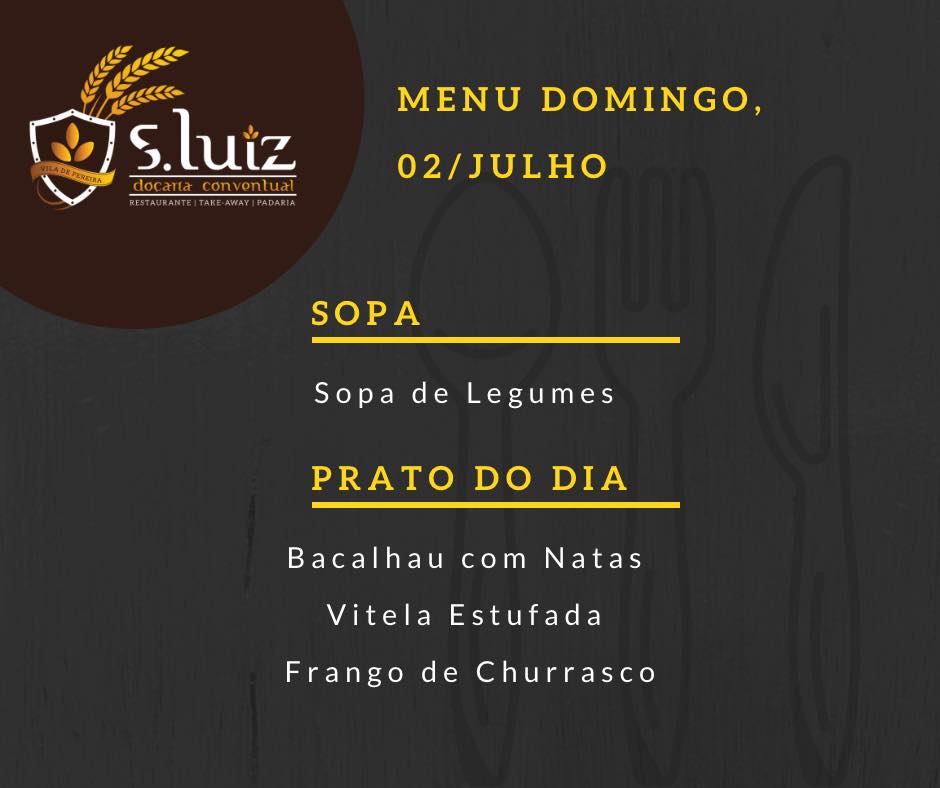 Pastelaria São Luiz Menu