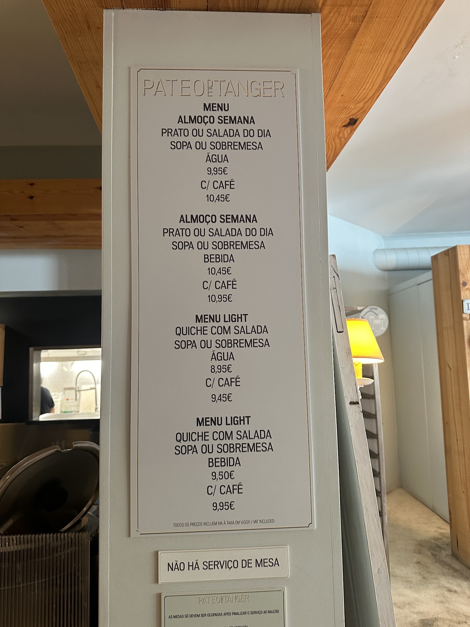 Pateo de Tanger Menu