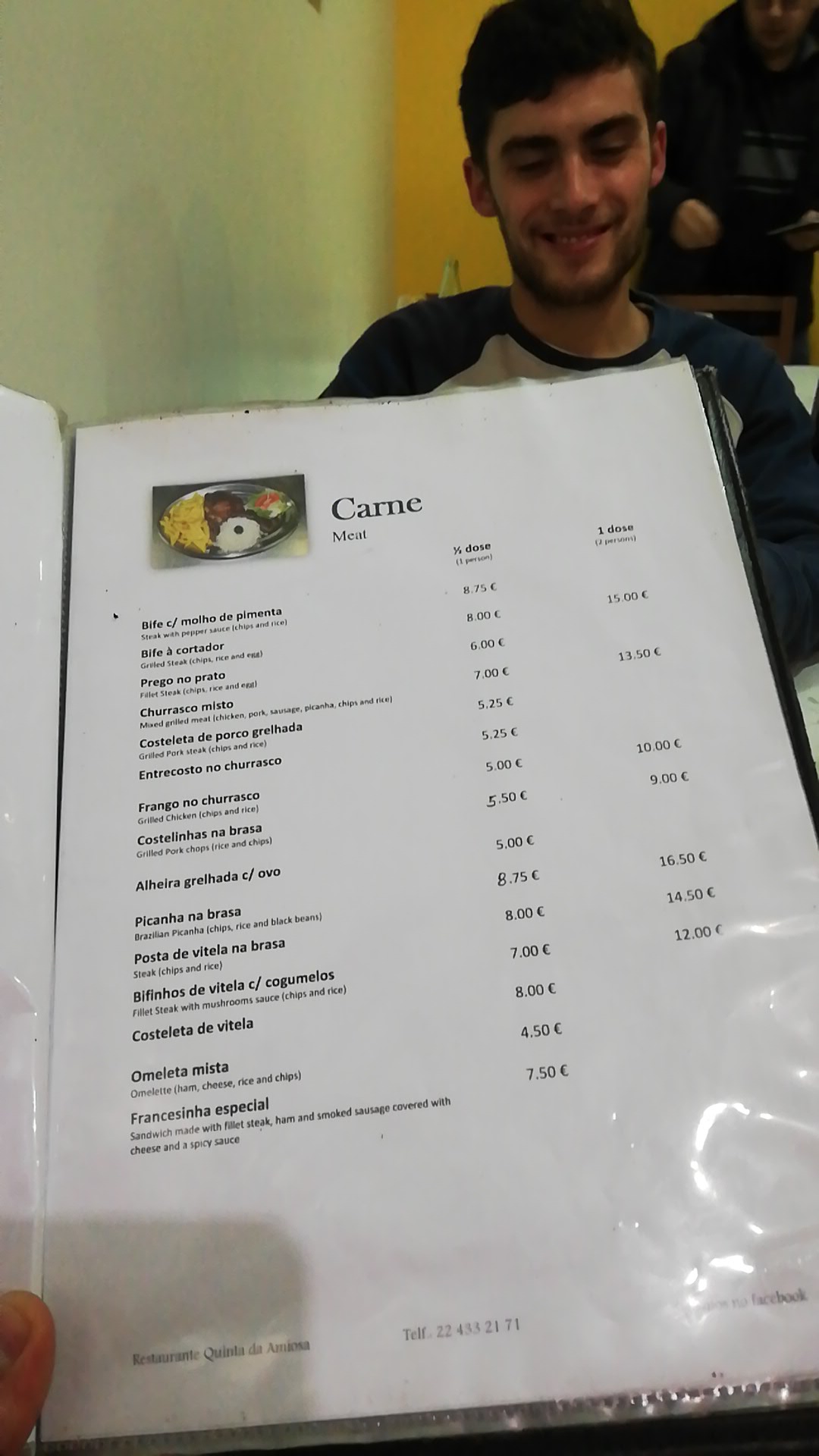 Quinta Da Amiosa Menu
