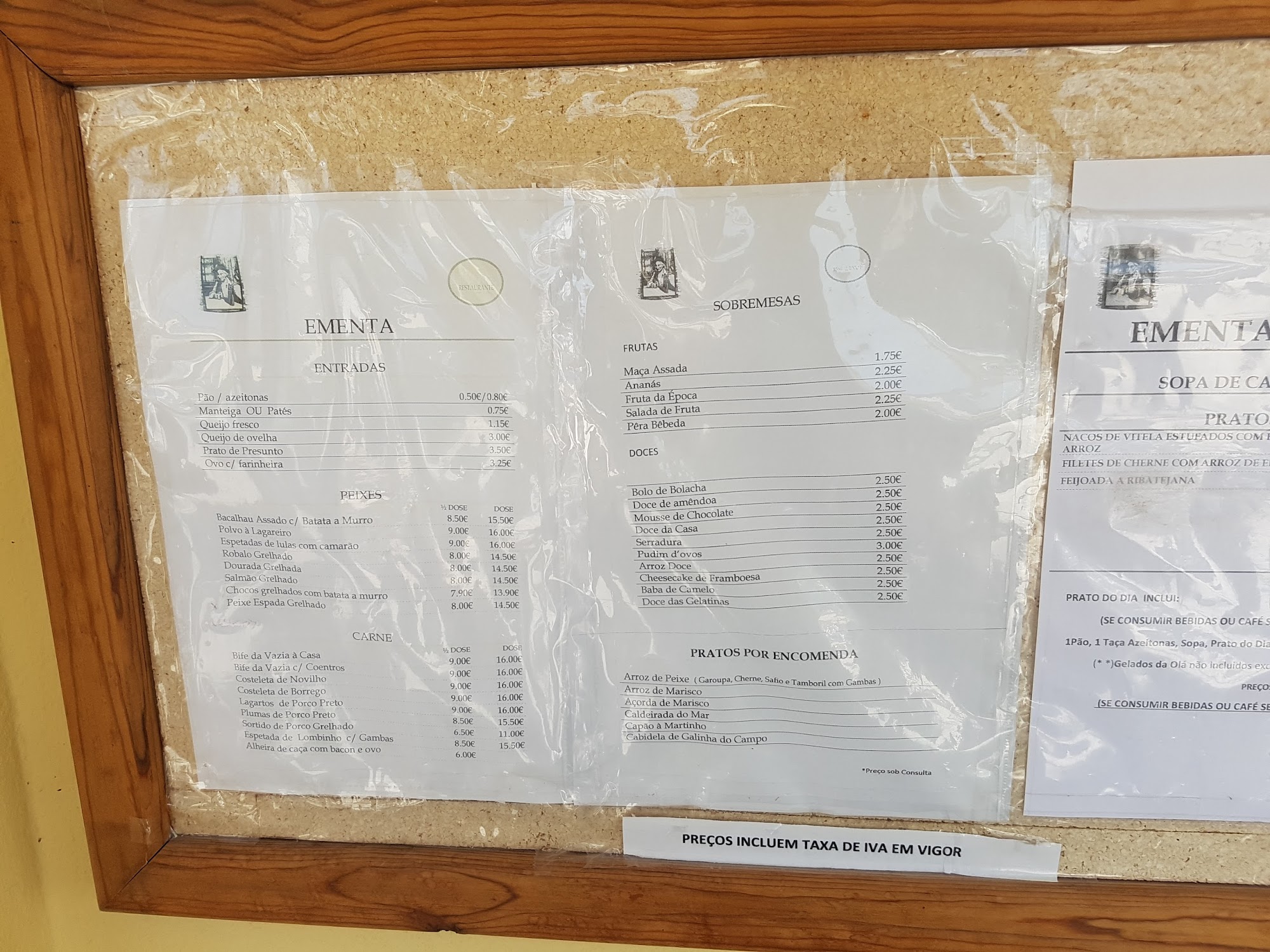 Restaurante Adega Típica Menu