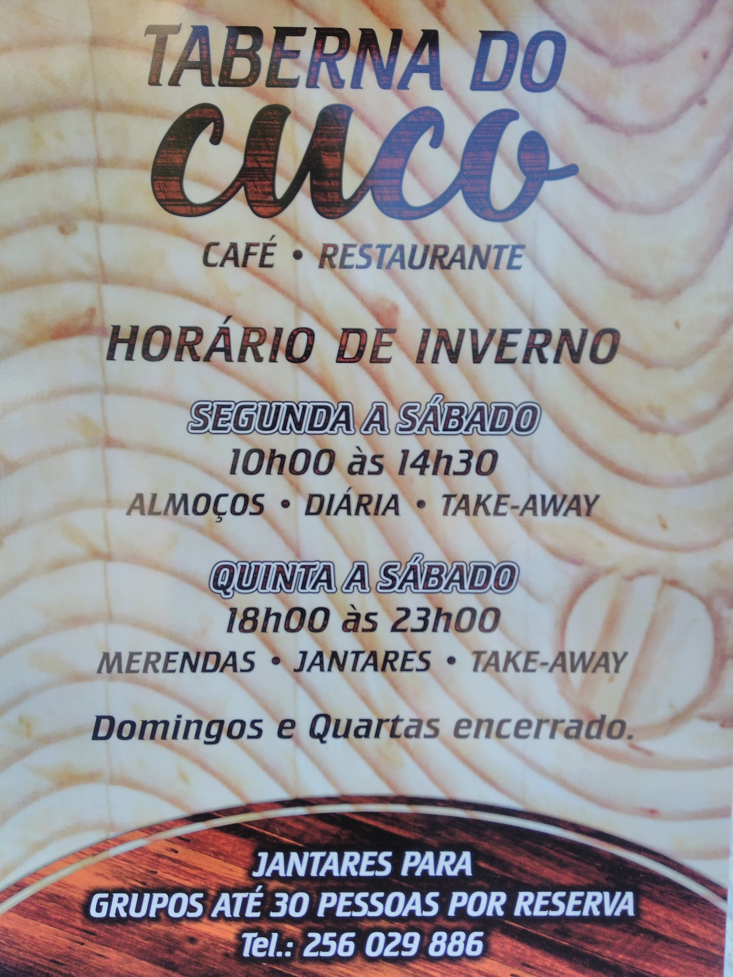 Taberna do Cuco - Prato do dia Menu