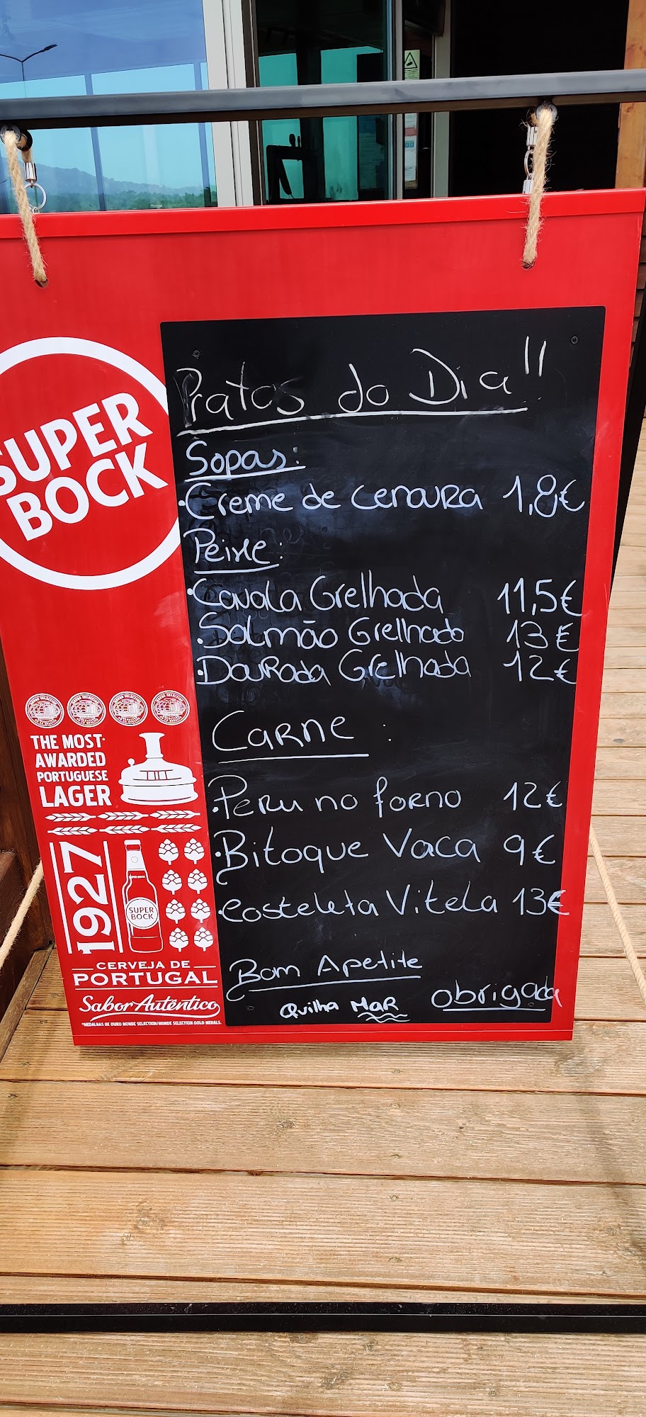 Quilha Mar Menu