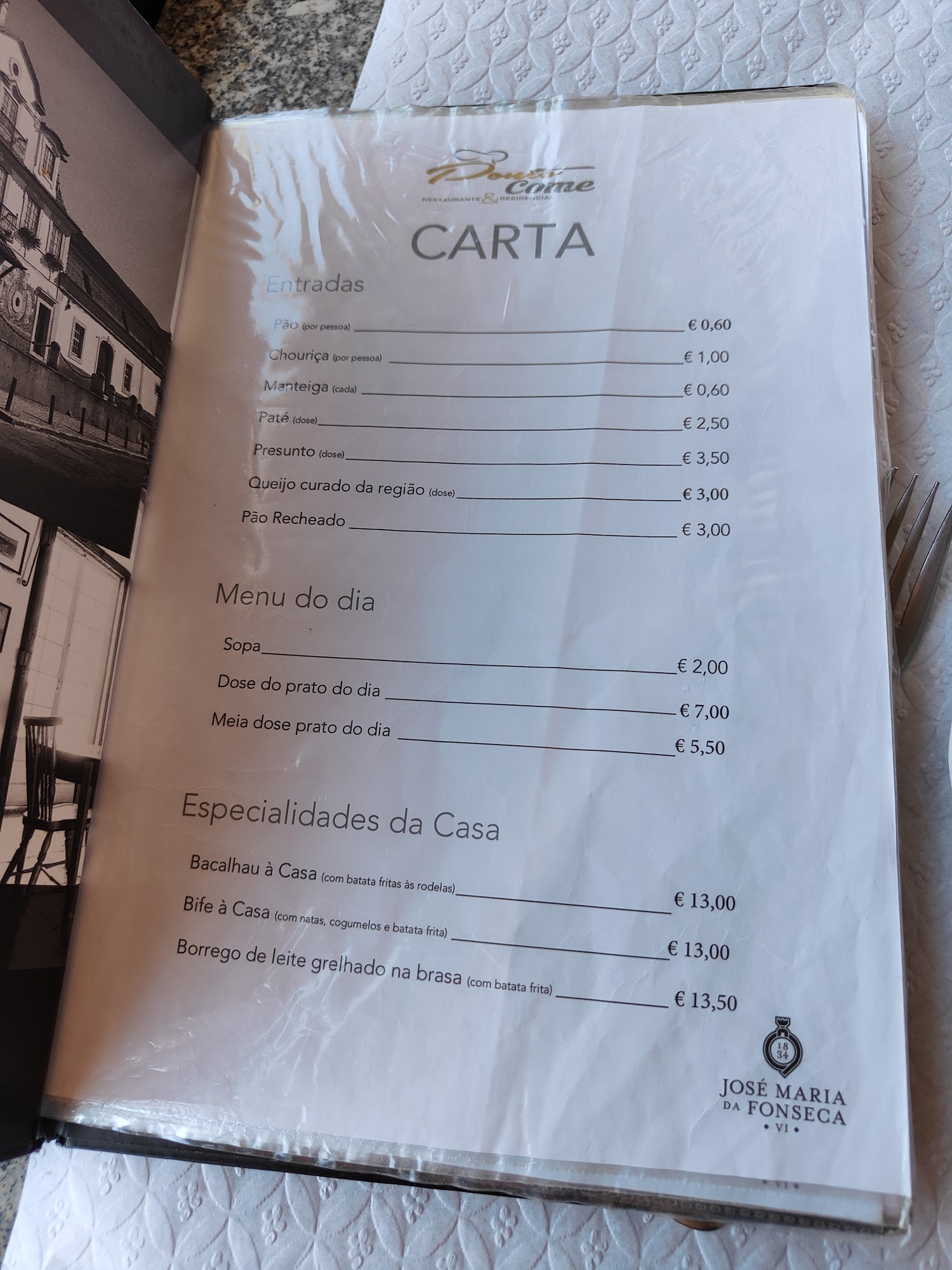 Restaurante Soito Menu