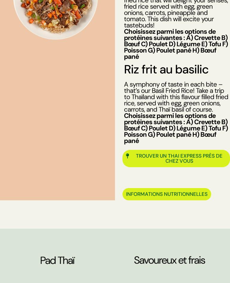 Thai Express Restaurant La Concorde Menu