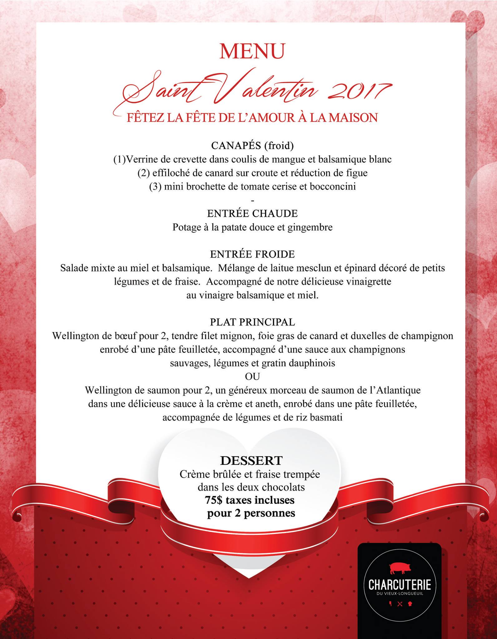 TRAITEUR GOURMAND Menu