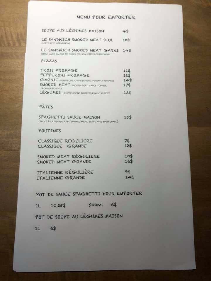 MÉLY SMOKED MEAT Menu