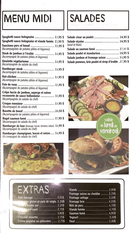 Resto Tout En N'Oeuf Menu