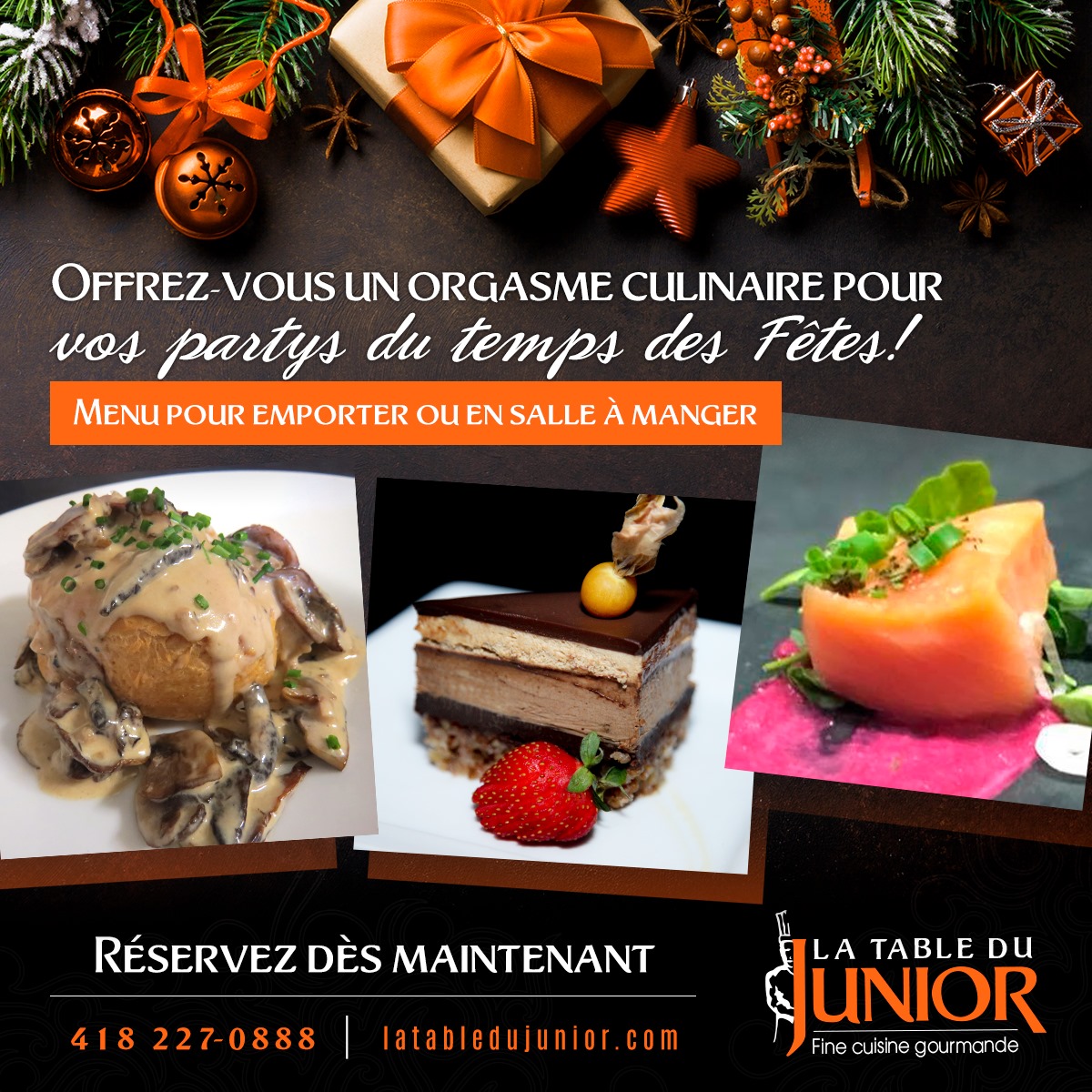 Restaurant la Table du Junior Menu