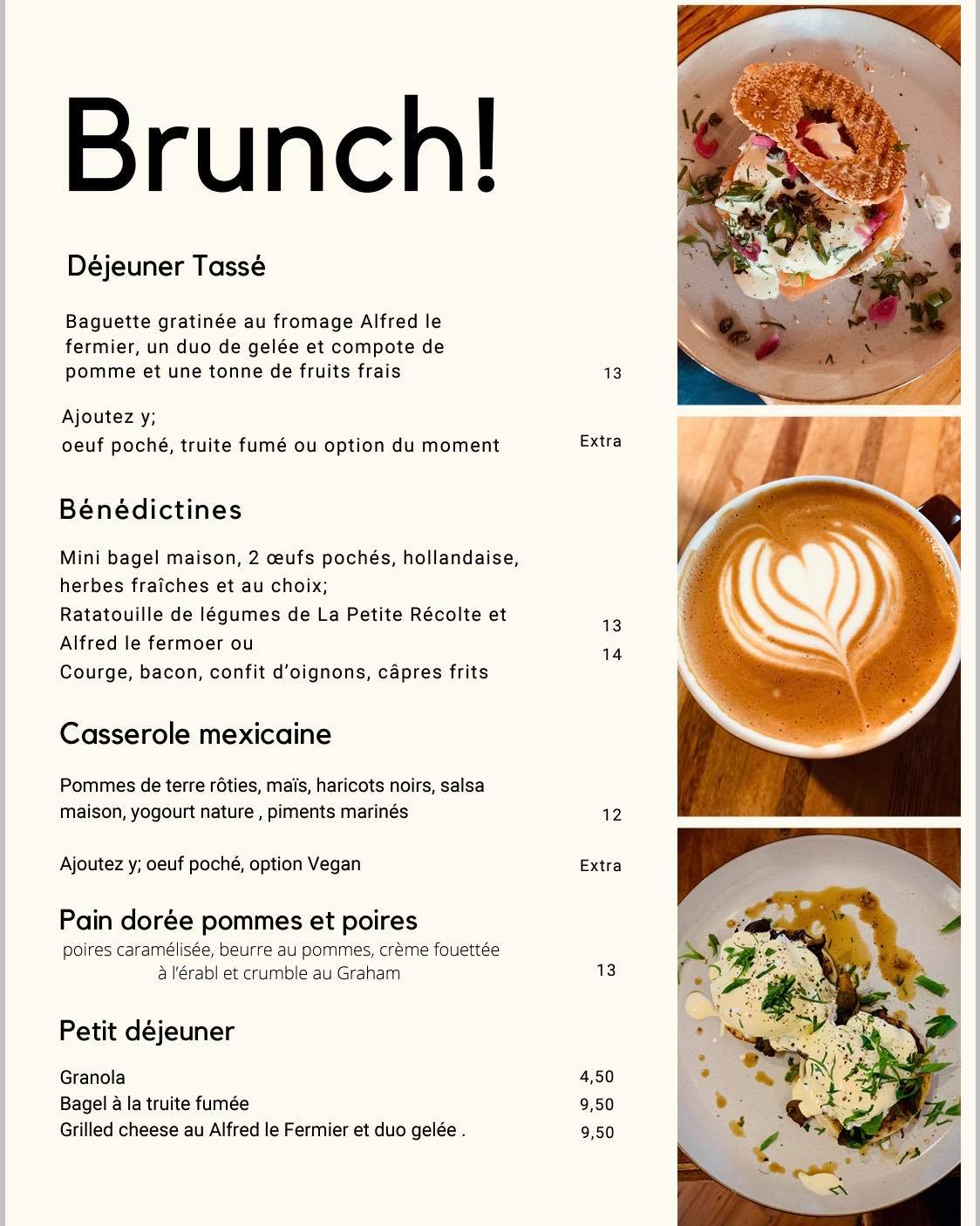 Le Tassé Café De Quartier Menu