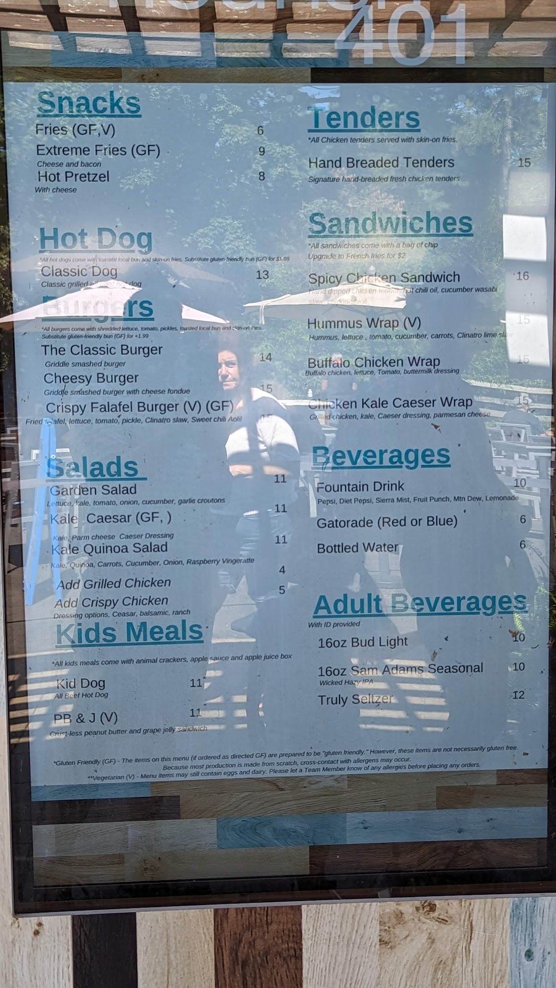 Nourish 401 Café Menu