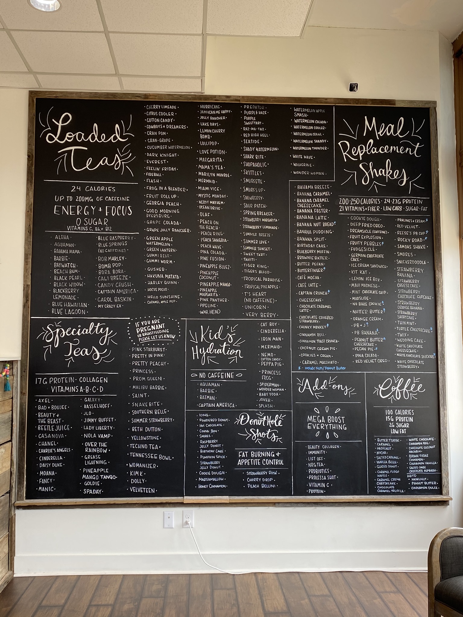 Nutrition on the Square Menu