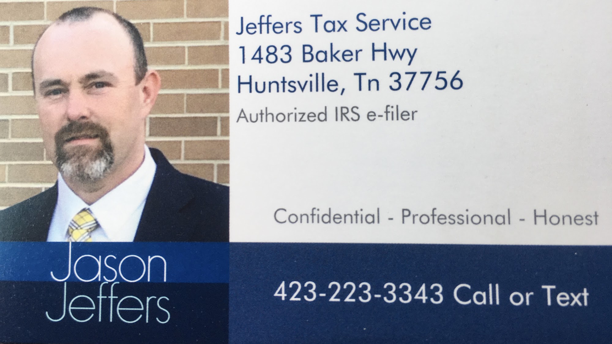 Jeffers Tax Service 1483 Baker Hwy, Huntsville Tennessee 37756