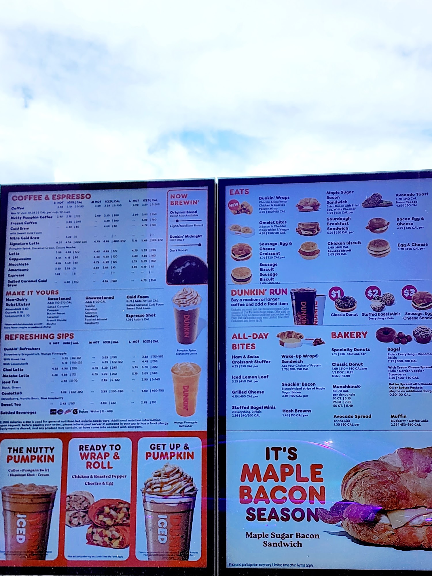 Dunkin' Menu