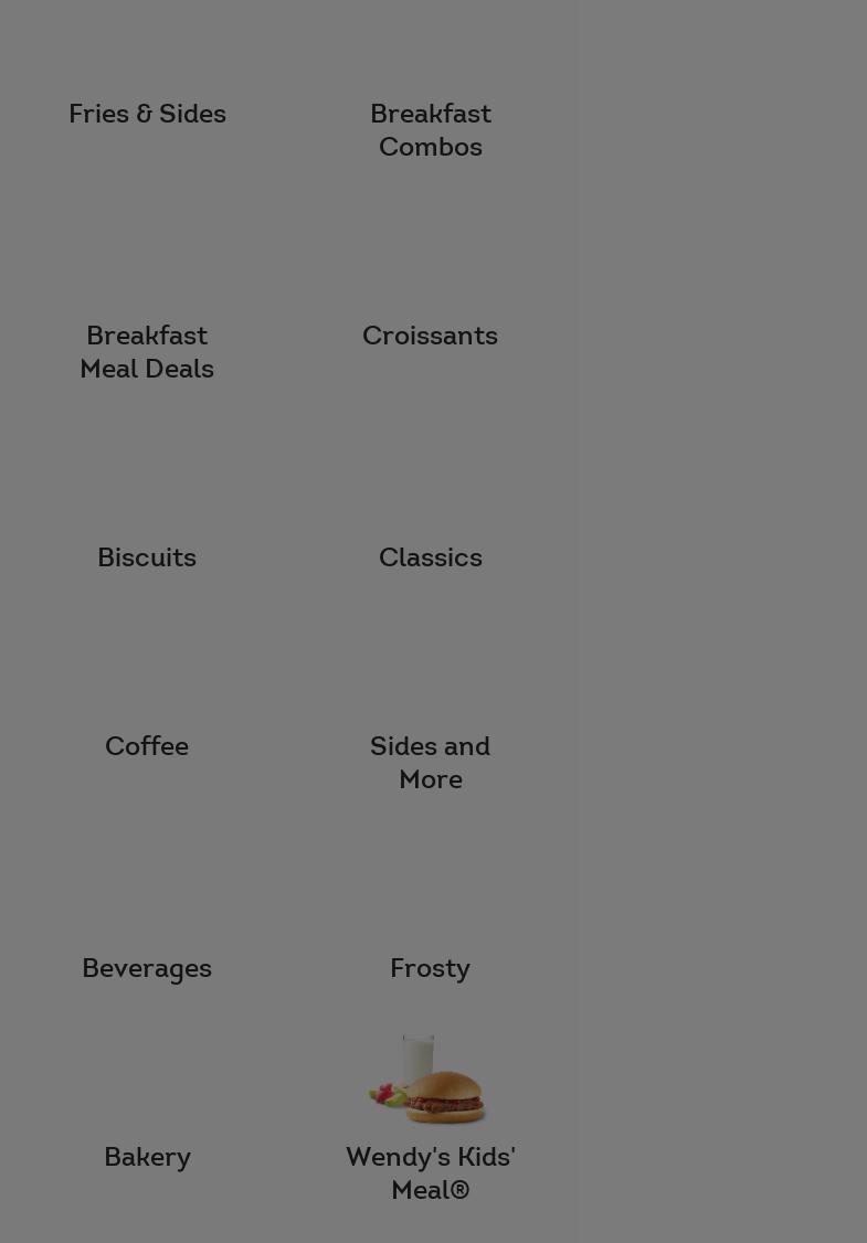 Wendy's Menu