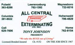 All Central Tennessee Exterminating Co.