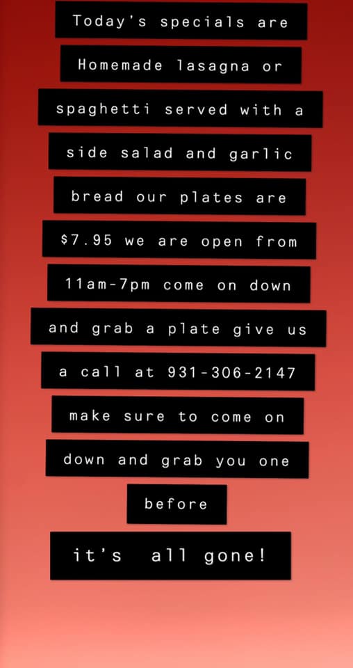 Hwy 48 Diner Menu