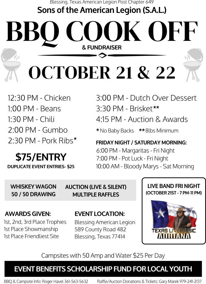 American Legion Cecil Lee Post 649 and Restaurant Menu