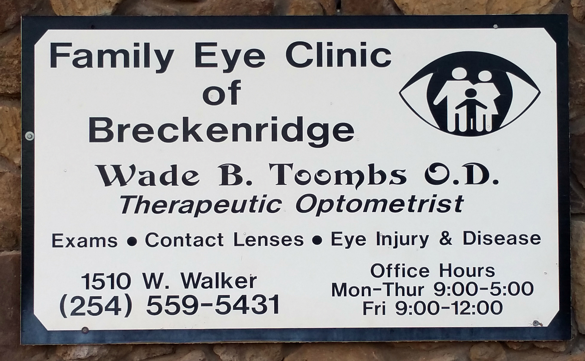 Family Eye Clinic of Breckenridge 1510 W Walker St, Breckenridge Texas 76424