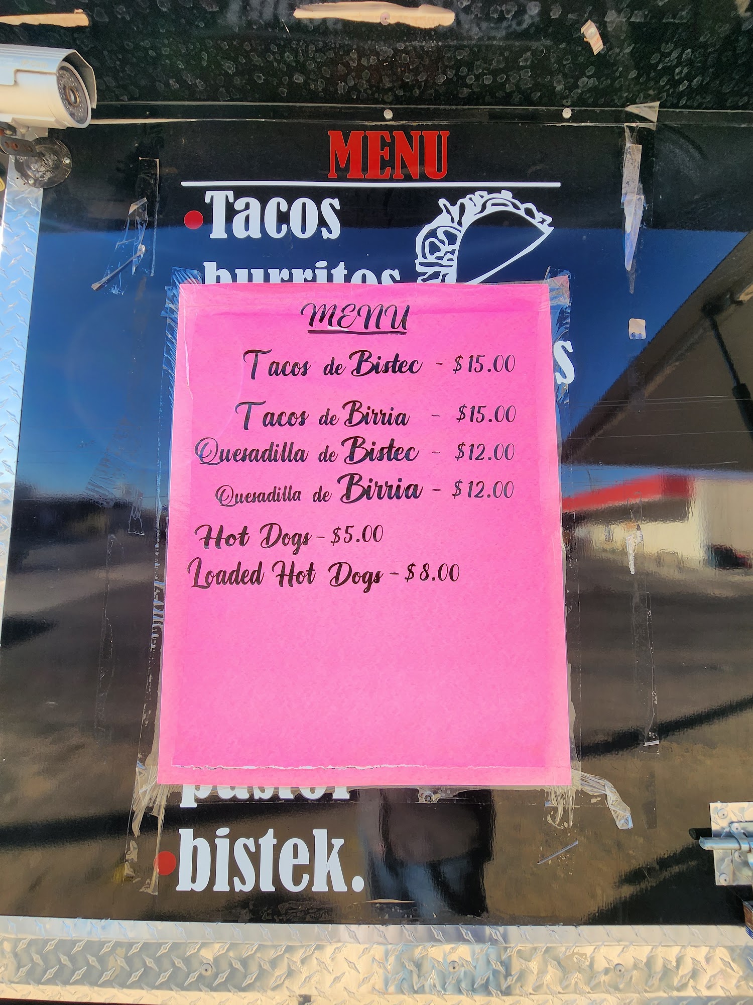 Tacos Regios Menu