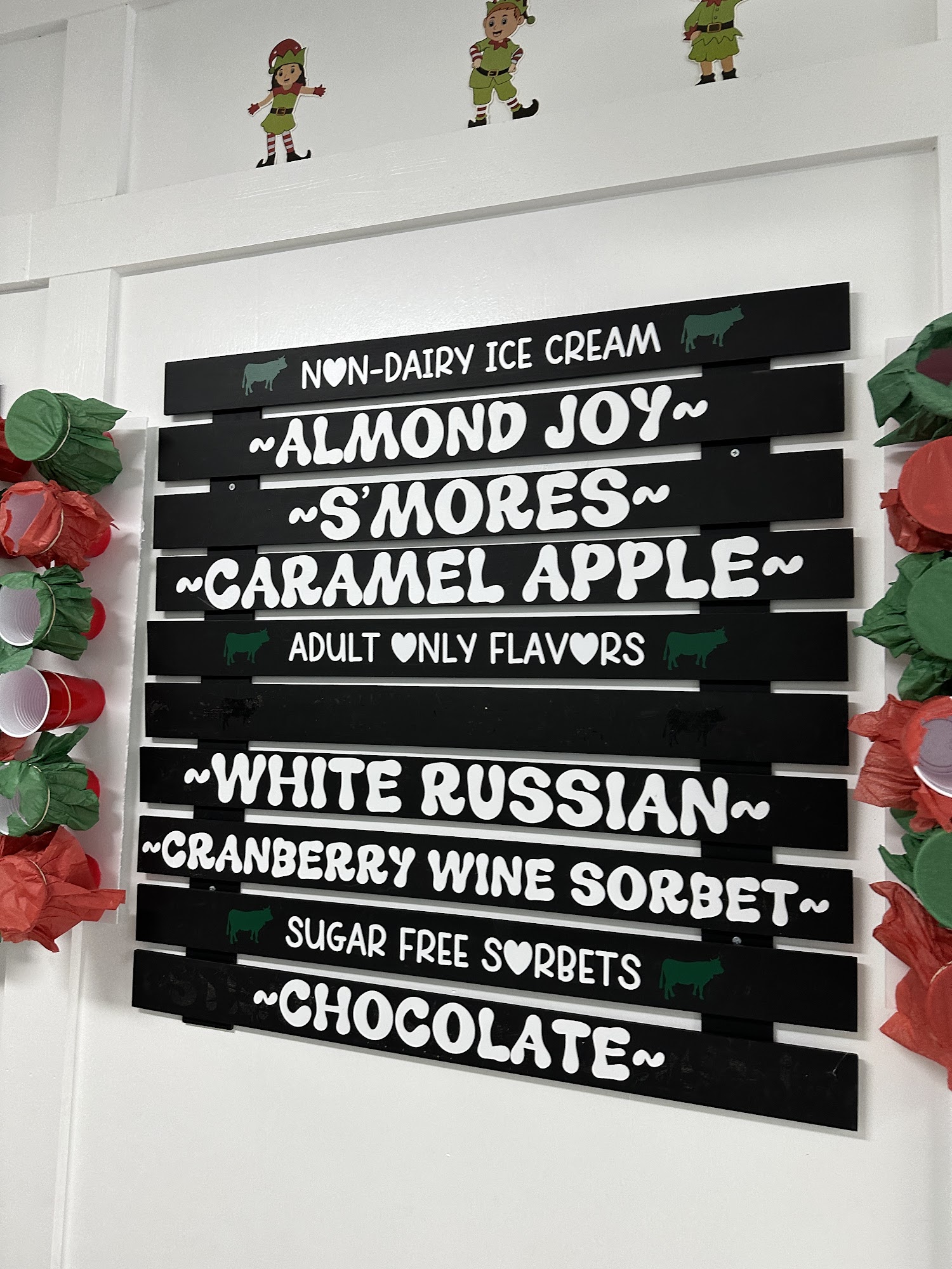 The Green Cow Creamery Menu