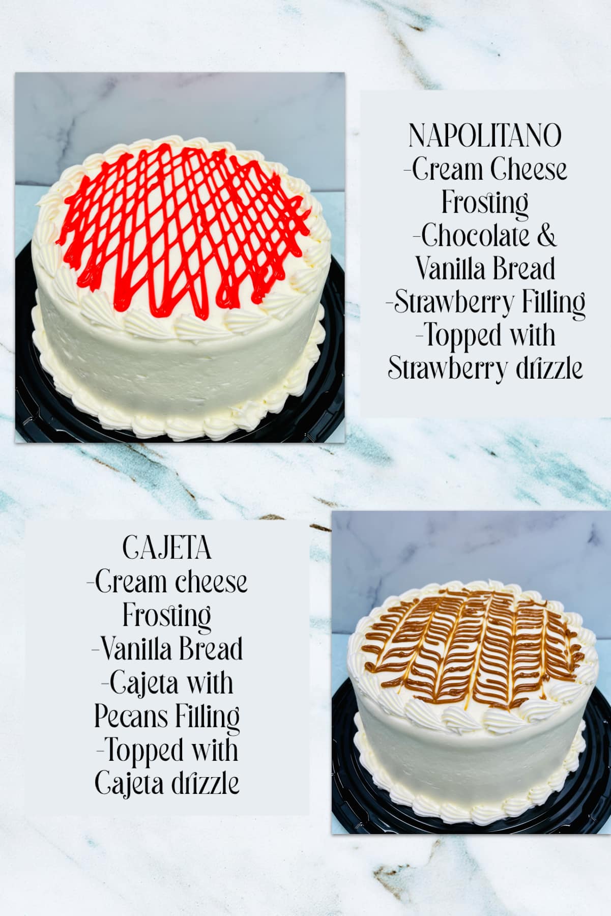 Beatriz Cakes Menu