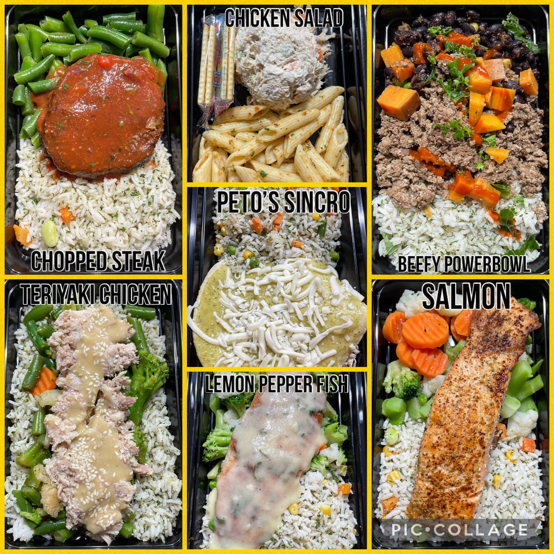 Meal Preps TO GO Menu
