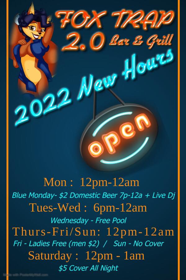 Fox Trap 2.0 Bar & Grill Menu