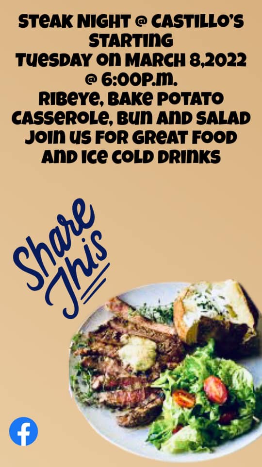 Castillo's Ice House Menu