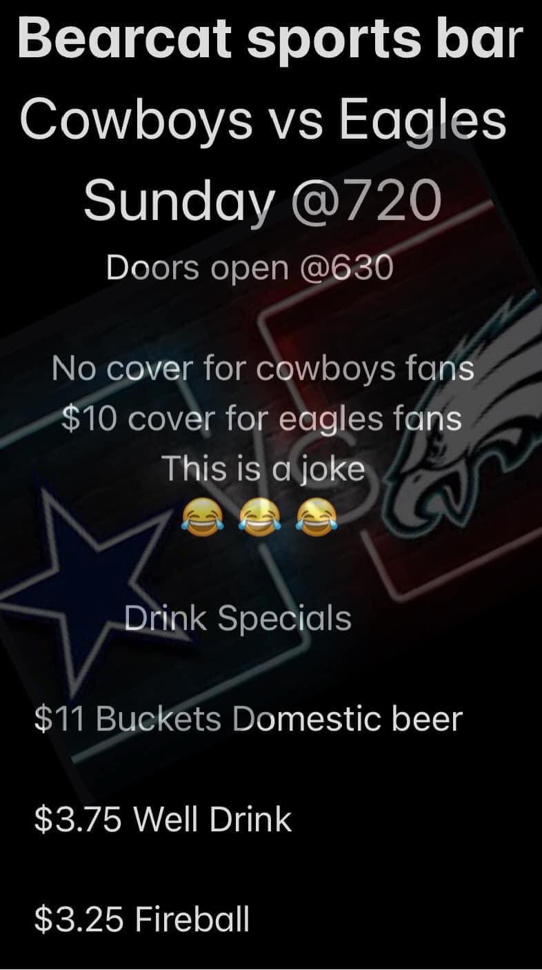 Bearcat Sports Bar Menu