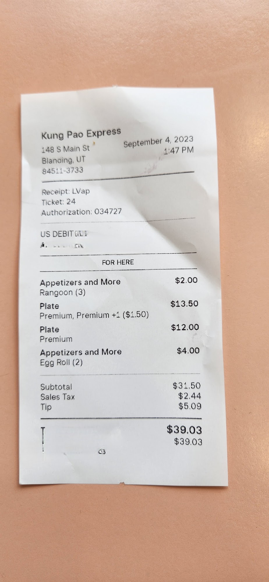 Kung Pao Express Menu